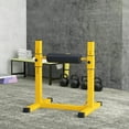 thumbnail image 2 of Soozier Bulgarian Split Squat Stand, 12-Level Leg Training Machine, Yellow, 2 of 10