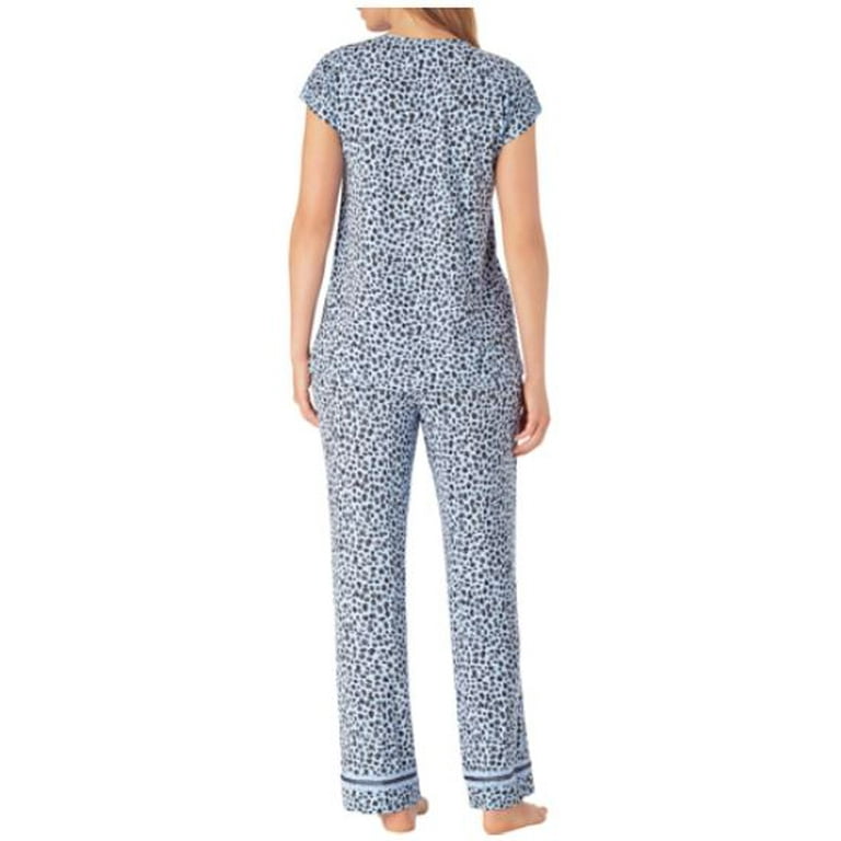 Carole Hochman Women's Midnight Super Soft Modal Pajama Set, Blue Animal, XL