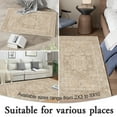 thumbnail image 3 of Area Rugs for Living Room 2'x 3' Machine Washable Vintage Print Large Throw Non Slip Bedroom Rugs, Brown, 3 of 6