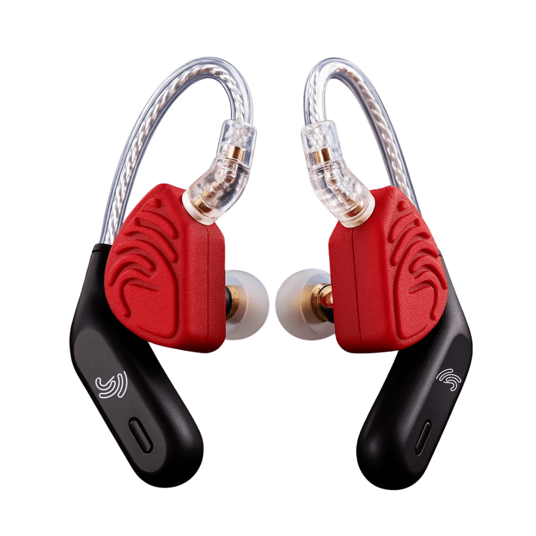 Jrumz XP02 True Wireless Bluetooth Earbuds with Mic, Charging Case, Red