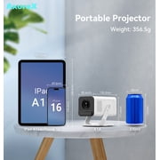 Mini Projector with WiFi and Bluetooth,Support 4K 1080P Portable Projector with Dual Band WIFI6 5G Wireless 5.4 Bluetooth Android 11,170 ANSI Lumens, 180° Rotatable, Auto Keystone Correction