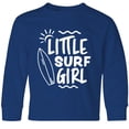 thumbnail image 3 of Inktastic Little Surf Girl with Surfboard Long Sleeve Youth T-Shirt, 3 of 5