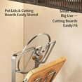 thumbnail image 2 of Leutsin Countertop Pot Lid Holder With Spoon Rest,Kitchen Pot Lid Storage Rack,Lid Holder While Cooking,Lid And Spoon Rest,Multifunctional Kitchen Organizer Stand for Stove Top (Beige,Double-layer), 2 of 9
