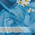 thumbnail image 4 of Voile Sheer Turquoise Curtains 90 inch Length, Grommet Airy Voile Sheer Drapes Light Filtering Window Treatments for Bedroom/Living Room, 2 Panels, W54 x L90, 4 of 7