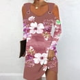 thumbnail image 1 of Robes pour Femmes, Robe d'Été Imprimée pour Femmes à Manches Longues avec Col Rabattu, 1 of 5