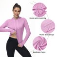 thumbnail image 6 of Satankud Women's Long Sleeve Hoodie UPF 50+ Sun Protection UV Hoodie Tops Rashguard with Thumb Hole for Yoga Hiking Sports Tops Purple XL, 6 of 9