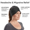 thumbnail image 6 of Aculief Headache and Migraine Relief Hat - Cold Packs, Relaxation – Black, 6 of 8