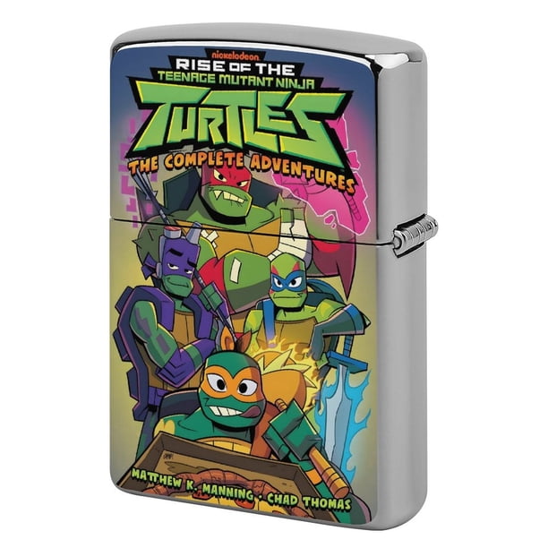 Las Tortugas Ninja-theme Copper Metal Lighter Shell, Premium Replacement Refillable Lighter Case with Durable Metal Construction, Compatible with Zippo and Most Standard Lighter Models