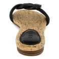 thumbnail image 2 of ESPRIT Womens Black Knot Detail Cork-Like Footbed Flexible Sole Padded Strappy Katelyn Open Toe Slip On Slide Sandals Shoes 7 M, 2 of 4