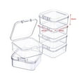 thumbnail image 1 of 6x Mini Jewelry Storage Box Transparent Square with Containers Box Transparent Lid for Earplugs Crafts M, 1 of 8