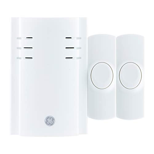 GE Wireless Doorbell Kit, 8 Melodies, 2 Push Buttons, 4 Volume Levels