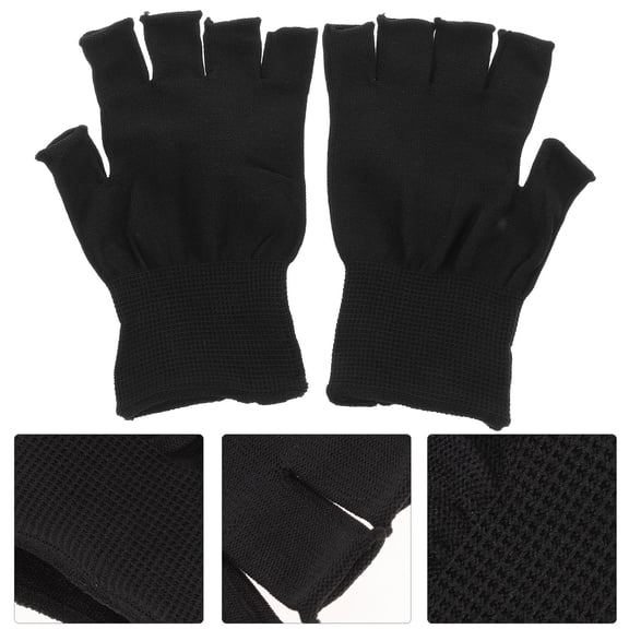 NICEXMAS Nicexmas Black Nylon Working Gloves Touchscreen Friendly Sturdy