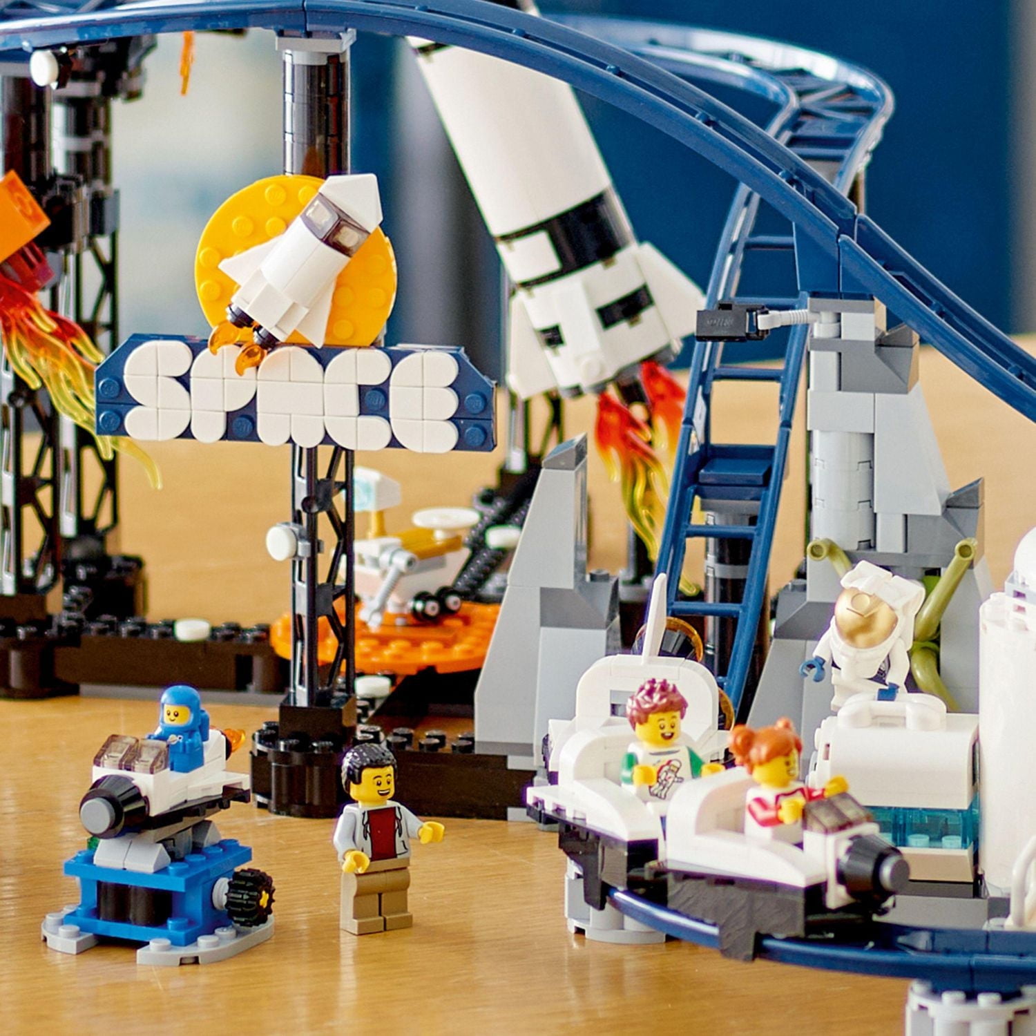 LEGO Creator Space Roller Coaster 31142 3 in 1 Building Toy Set, Includes Drop Tower, Carousel and 5 Minifigures, Rebuildable Amusement Park for Kids, Build and Be Inspired by LEGO Masters