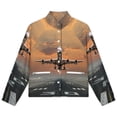 thumbnail image 4 of Jackets for Women Winter Coat Jackets Flannel Stand Collar Jacket(Air Travel,Size:S-4XL), 4 of 7