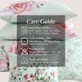 thumbnail image 4 of Bebejan Rose On Misty Green 5 Piece Comforter Set, Queen, 100% Cotton Sateen, Reversible, All Season, Cozy Comfort, 4 of 10