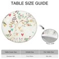 thumbnail image 5 of Round Floral Tablecloth with Elastic Border, Water-Resistant Polyester Cover, Perfect for Home Kitchen or Garden Setup, Fits 44-52 Inch, 5 of 6