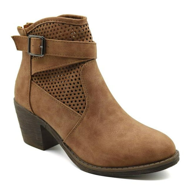 Jesco Footwear L37702607.5 Guba3 Blue Womens Low Heel Mid Calf Lace