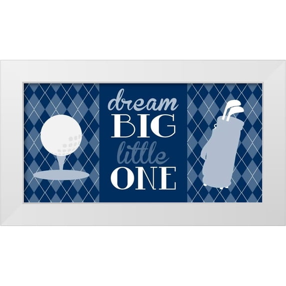 Robinson, Tamara 24x14 White Modern Wood Framed Museum Art Print Titled - Golf Dream Big