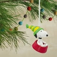 thumbnail image 6 of Hallmark Peanuts Snoopy Sledding in Dog Bowl Christmas Ornament, 6 of 6