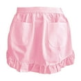 thumbnail image 4 of Jesscasday Vintage Waist Apron for Women with Pockets Ruffled Frilly Design Waitress Maid Costume Half Apron for Kitchen and Baking, 4 of 8