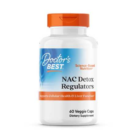 Doctor's Best NAC Detox Regulators with Seleno Excell, Non-GMO, Vegetarian, Gluten Free, Soy Free, 60 Veggie Caps