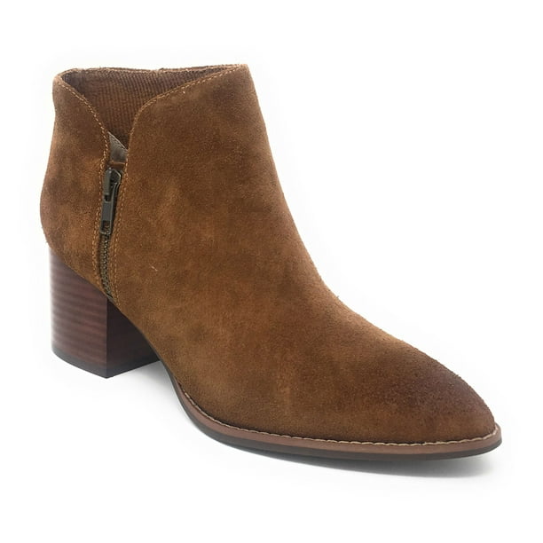 cognac platform booties