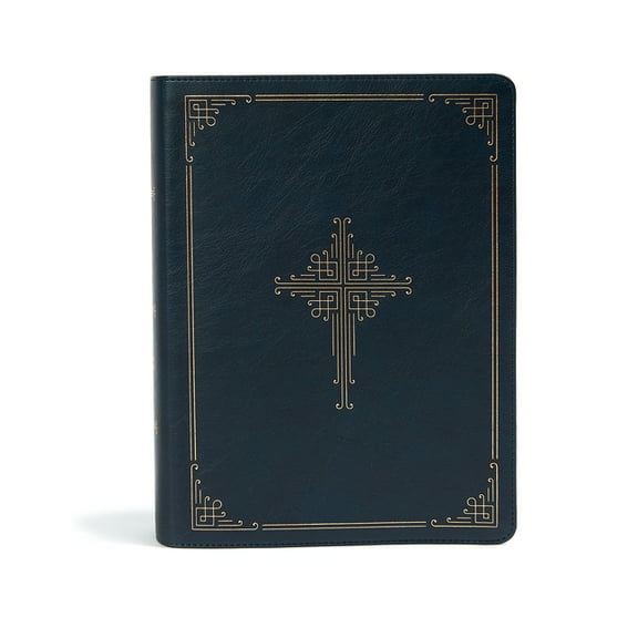 CSB Ancient Faith Study Bible, Navy LeatherTouch, Indexed (Hardcover)