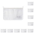 thumbnail image 3 of Matsuzay Bolsa de malla de almacenamiento para nevera Compartimento doble Organizador colgante Verduras Misceláneas Bolsillo Clasificación Blanco 10piezas, 3 of 6