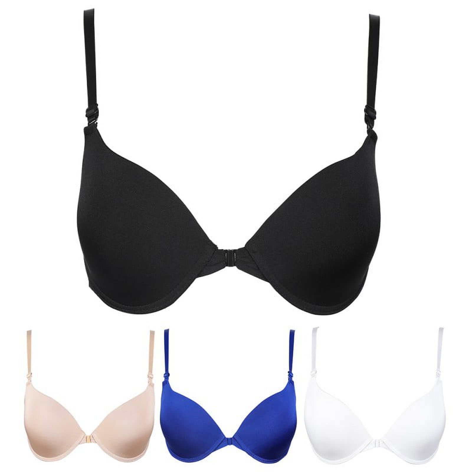 Women Bra Seamless Front Button Closure Push Up Padded Bra Underwear Buckle Female Underwire Bra