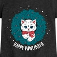 thumbnail image 3 of Instant Message - Happy Pawlidays - Toddler & Youth Girls Short Sleeve Graphic T-Shirt, 3 of 6