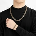 thumbnail image 5 of Wollet Stainless Steel Chain Wrist Cuban Link Bracelet for Men Women, Men's Jewelry, 8.26in, 5 of 5