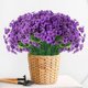 thumbnail image 2 of 10 paquetes de flores artificiales para exterior, resistentes a los rayos UV, para exteriores, porches, ventanas, jardineras colgantes, decoración de jardín (morado oscuro), 2 of 6