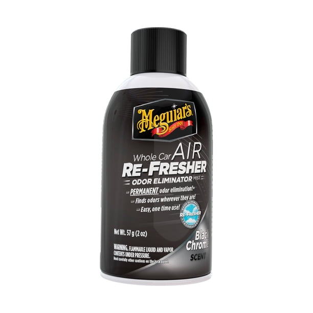 Oficial Air Re-Fresher Sistema Eliminador de Olores y Ambientador Black Crome, Meguiar's 57 g