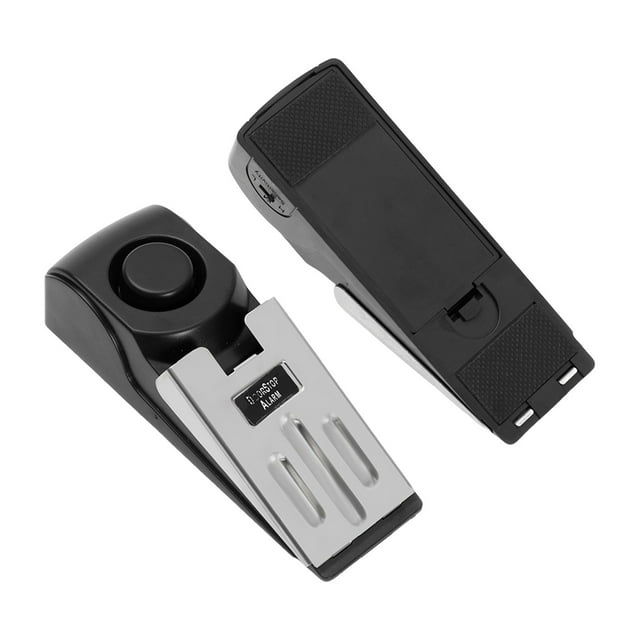 High Sensitivity Door Stop Alarm - Durable ABS Material with Ground Damping Rubber Design for Enhanced and Stability