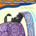thumbnail image 5 of Paisley and Damask Purple Pattern 17" Waterproof Oxford School Backpacks for Teens, S-Shape Padded Straps, for School, Travel, Hiking, Camping, 5 of 5