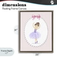 thumbnail image 4 of Stupell Industries Cottage Graceful Dance on Stripes Brown Floating Frame Canvas Art, 25 x 31, by Christine Simpson Art, 4 of 8