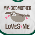 thumbnail image 4 of Inktastic My Godmother Loves Me Girls Sloth Girls Baby Bib, 4 of 4