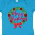 thumbnail image 4 of Inktastic Merry Christmas Wreath with Red Bow and Ornaments Boys or Girls Baby Bodysuit, 4 of 5