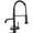 Black, variant on 1PCS Filtered Water Kitchen Faucet Dual Spout Vessel Sink Mixer Faucet Countertop Mount Single Hole Faucet Hot and Cold Mixer