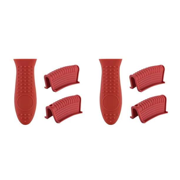 Advancent 4 piezas de cubierta de mango de olla, accesorios de utensilios de cocina, cubiertas de sartenes para protección de decoración Rojo 2piezas Advancent CBP457890