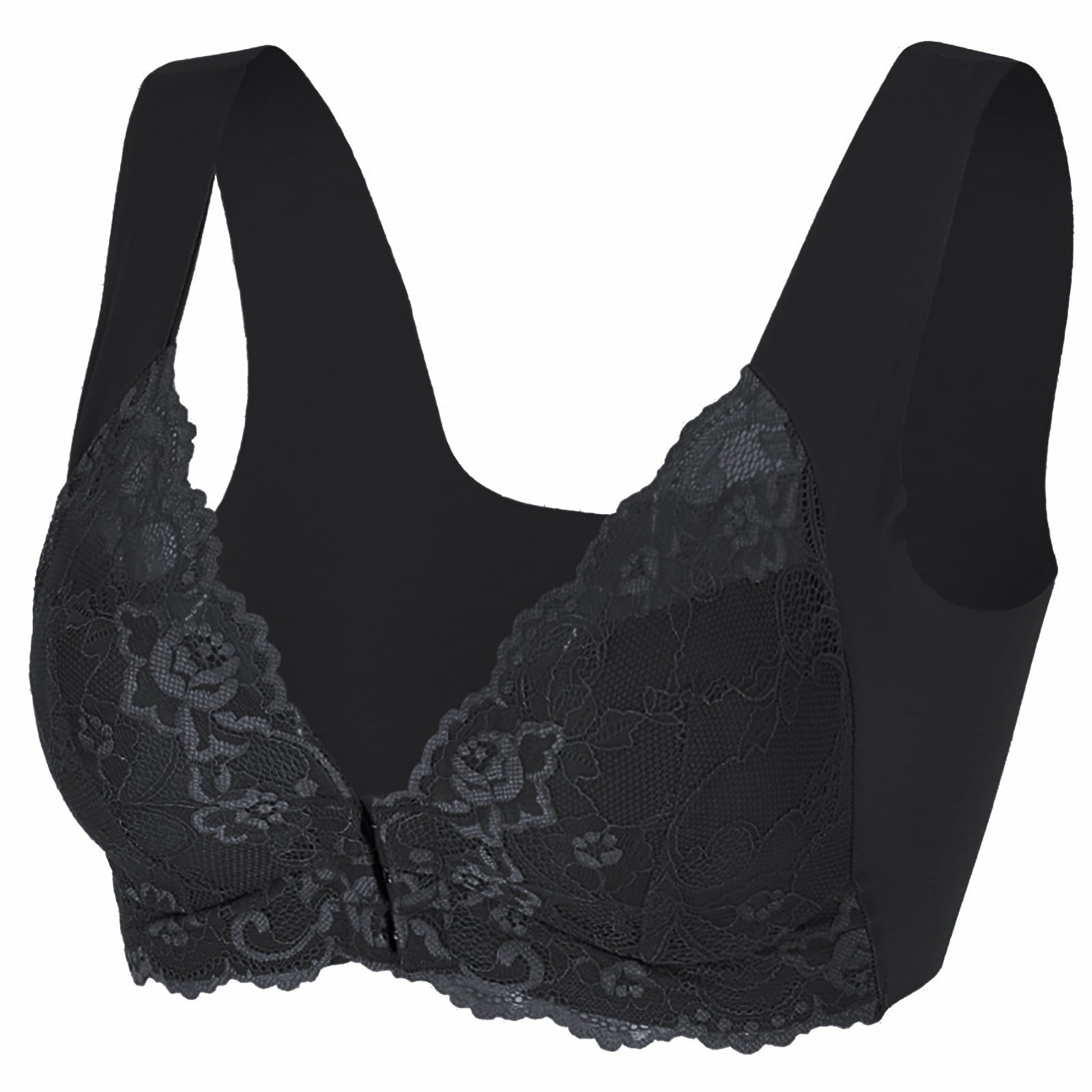 CACIQUE LANE BRYANT 40J BLACK SCALLOPED LACE UNLINED FULL COVERAGE  UNDERWIRE BRA - Helia Beer Co
