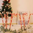 thumbnail image 6 of Christmas Candy Cane Lights, 15inch Set of 5 Solar Powered Candy Canes Christmas Pathway Lights Outdoor-Candy Cane Christmas Decorations Outdoor for Holidays Lighting up Sidewalk,Yard,, 6 of 8