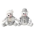 thumbnail image 1 of Set 2 Muñecos Oso Polar Decoración Navideños de Peluche 32cm, 1 of 8