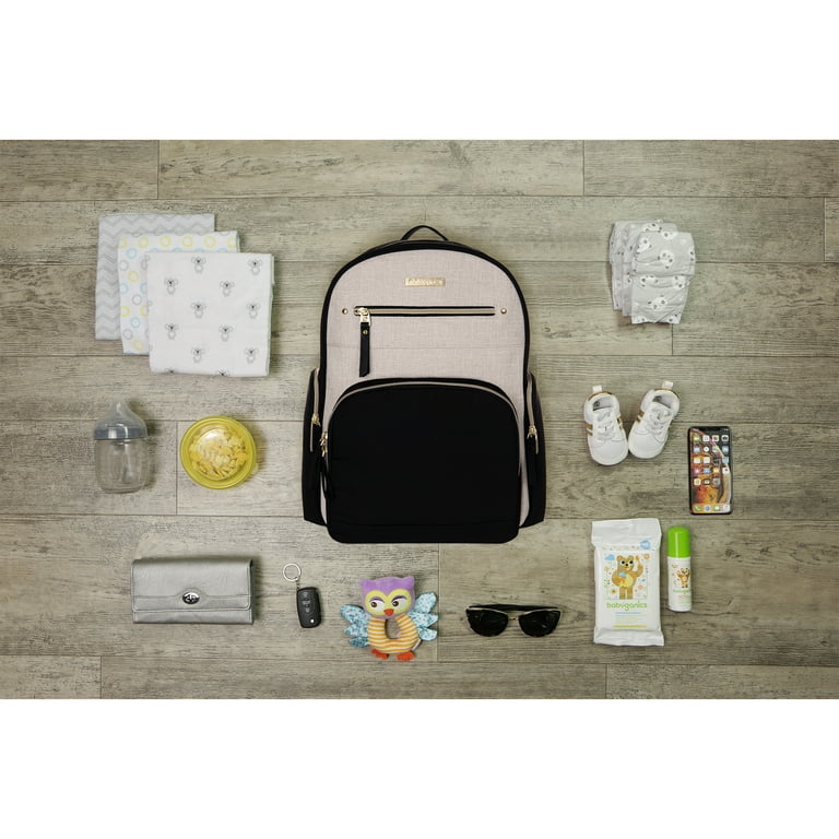 Fisher Price Black and Gold Backpack Diaper Bag