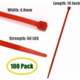 thumbnail image 4 of shiyou-Long Attaches de Câble Rouges 14 Pouces Lot de 100, Attaches de Câble Industrielles Durables, Gestion des Câbles Robuste pour Gros Objets (14 Pouces, 50LB, Rouge, Usage Extérieur), 4 of 4