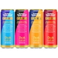 thumbnail image 4 of Liquid Death Sparkling Energy Variety Pack, Zero Sugar Energy Drink, Unextreme Caffeine 100mg, Essential Vitamins, 4 Flavors: Strawberry, Tropical, Orange, and Murder Mystery, 12 fl oz (Pack of 12), 4 of 10