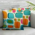 thumbnail image 3 of WERPE  Geometric Pillow Case Retro Style Shapes Home Decor Cushion Covers for Couch Bedroom Sofa Living Room Bed Chair Standard Multicolored, 3 of 5