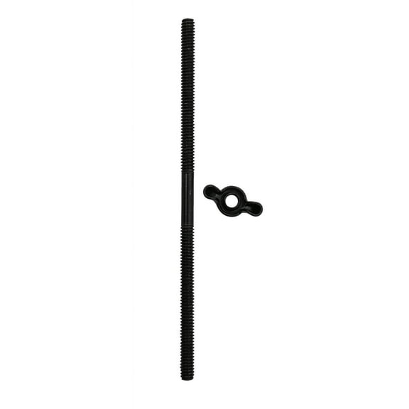 AIR CLEANER STUD AND WING NUT 1/4-20" X 4" LONG BLACK STEEL
