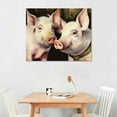 thumbnail image 2 of Nawypu  Baby Pigs Animal Yellow Watercolor Painting Canvas Wall Art, Multi-Color, 2 of 4