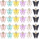 thumbnail image 1 of 8 Uds. De dijes de mariposa, colgante de mariposa acrílico, pulsera, colgante de mariposa, dijes para joyería, accesorio de artesanía rosa, 1 of 4
